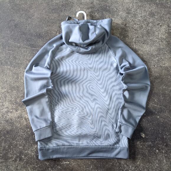 Nike Hoodie Sweatshirt Mens S Gray Pullover Sweater Dri Fit Pocket Swoosh - Picture 3 of 8